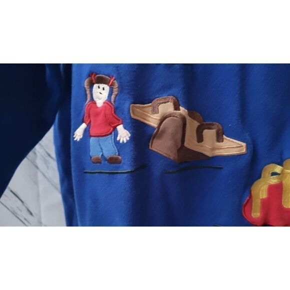 Embriodered Teacher Sweatshirt Bechamel Vintage Women's Top Size Large Blue - Picture 5 of 13